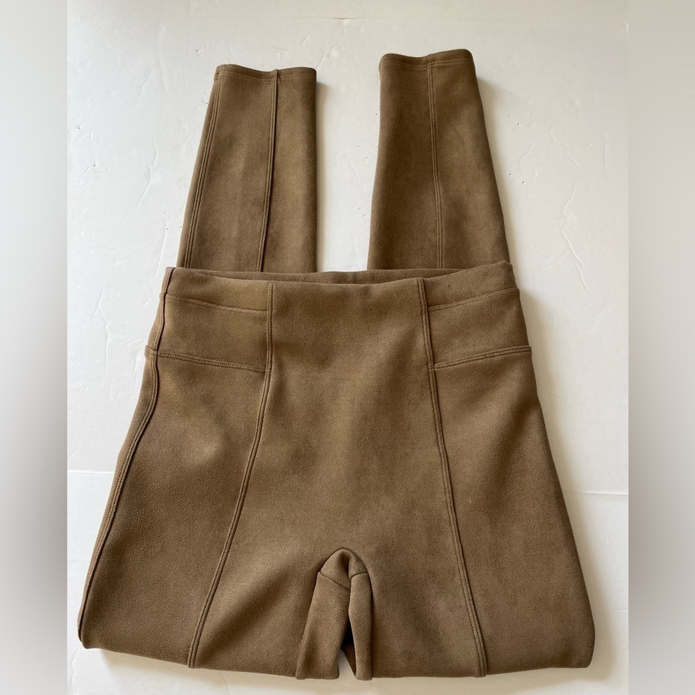 Spanx Faux Suede Leggings Brown Size Small